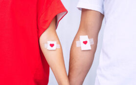 Blood,Donation.,Blood,Donors,With,Bandage,After,Giving,Blood