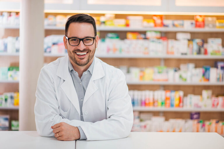 Smiling,Portrait,Of,A,Handsome,Pharmacist.