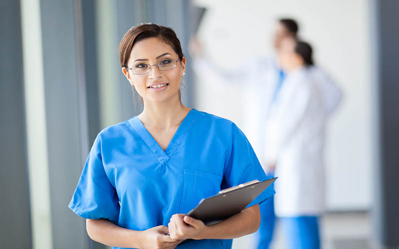 Beautiful,Young,Medical,Intern,In,Hospital